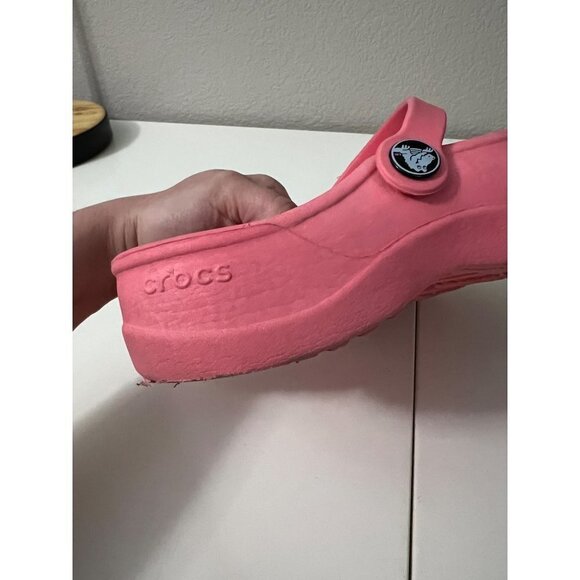 Crocs | Women's‎ Pink Slides Mules Sz 7 - Picture 6 of 6